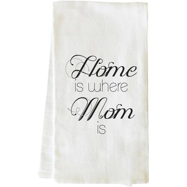 One Bella Casa One Bella Casa 74891TW Home is Where Mom is Tea Towel - Black 74891TW